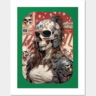 Skull girl Posters and Art